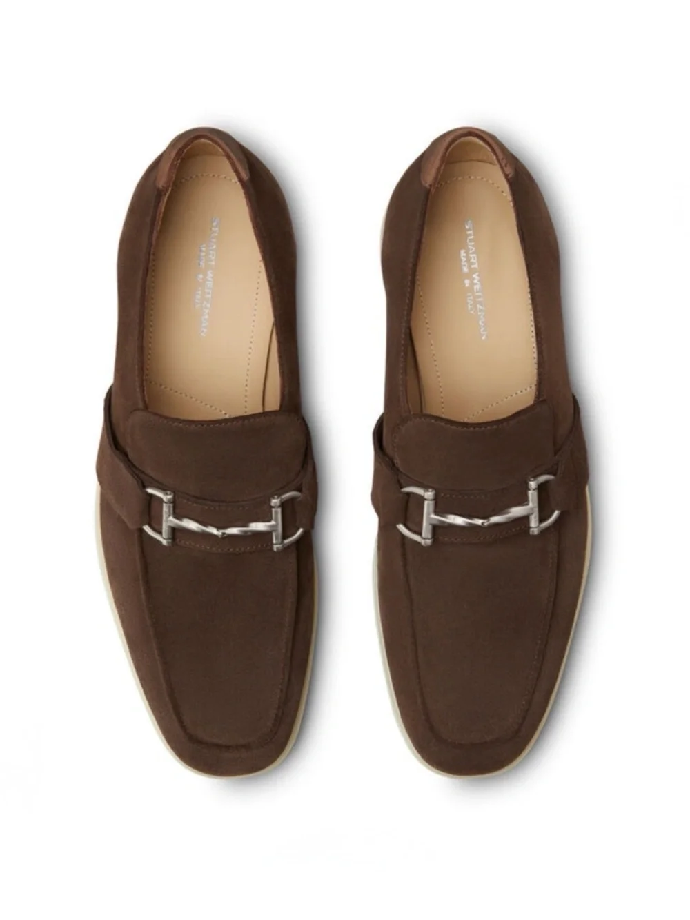 New Stuart Weitzman Aurelio Loafer Dark Brown Suede Sz 10.5